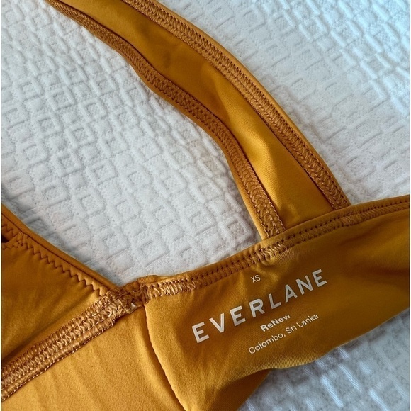 Everlane Swim Triangle Bikini Top In Yellow NWT - Picture 9 of 12